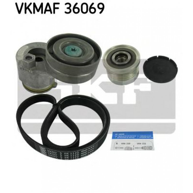 VKMAF 36069 SKF Комплект роликовий модуль натягувача ременя (ролик, ремінь)